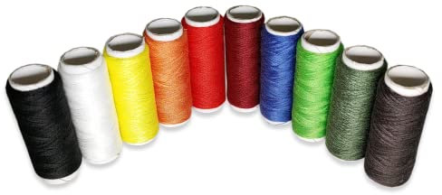 Nähgarn, 10 Spulen, 100 % Polyester, bunt, Spulen-Set zum Nähen in der Maschine und zum Handnähen