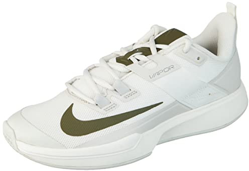 Nike Damen NikeCourt Vapor Lite Sneaker, SAIL/MEDIUM Olive-Light Bone, 36.5 EU