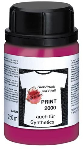 PAINT IT EASY NEU Siebdruckfarbe DEKAPRINT 2000, 250 ml, Weinrot