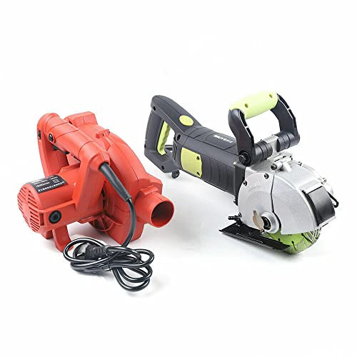 Fresa elettrica da parete 2700 W, 5000 girimin, profondità scanalatura 0 – 42, larghezza scanalatura: 0 – 40 mm, per fresatrice a fessura, per calcestruzzo, fresatrice a parete, con 6 dischi