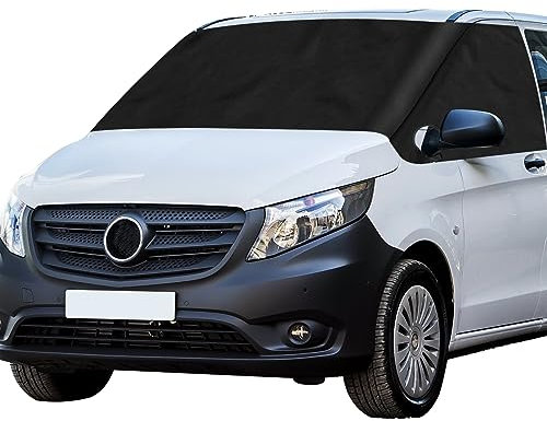 CICMOD Scheibenabdeckung VITO II W639 2003-2014 Transporter Frontscheiben Set Anti Frost Ice Staub Fensterfront Abdeckung Sonnenschutz für M-ercedes-Benz Wohnmobil Vans Auto 600D