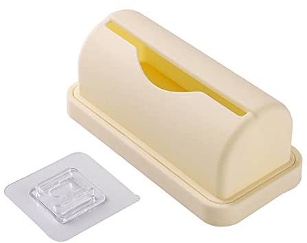 MagiDeal Porte-rouleau de distributeur de sac poubelle, boîte de rangement, distributeur de sac poubelle pour le bureau domestique, beige