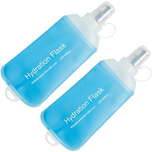 AXEN 250ML Soft Flask, TPU Foldable Running Hydration Flask, Soft Collapsible Water Bottle for Hydration Pack Cycling Marathon Running Hiking