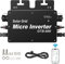 BuyWeek Wechselrichter 800W, Wechselrichter Balkonkraftwerk Micro Inverter IP65 Wasserdicht mit WLAN App Steuerung PV Wechselrichter Plug & Play für 2 Solarmodule, Photovoltaik-Solaranlage AC220V