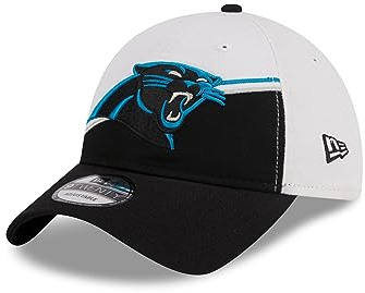 New Era Carolina Panthers NFL 2023 Sideline White Black 9Twenty Unstructured Strapback Cap - One-Size