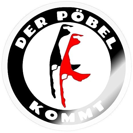 Spreadshirt Sylt Der Pöbel Kommt Sticker, max. 10 x 10 cm, 10 x 10 cm, Transparent glänzend