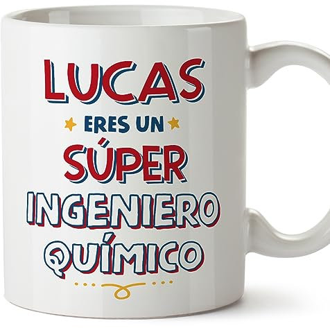 MUGFFINS Tazas Personalizadas para INGENIERO QUÍMICO hombre - En Español - Eres Súper - 11 oz / 330 ml - Regalo Personalizable original y divertido