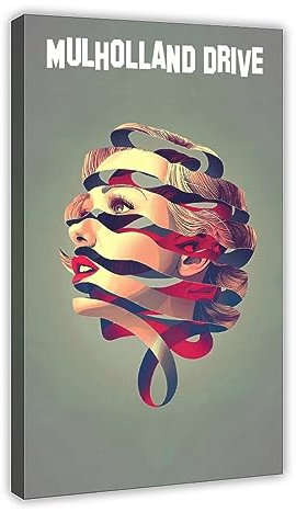 NEDOES Mulholland Drive Filmposter auf Leinwand, Poster, Wandkunst, Dekor, Bild, Gemälde für Wohnzimmer, Schlafzimmer, Dekoration, Rahmenstil, 60 x 90 cm