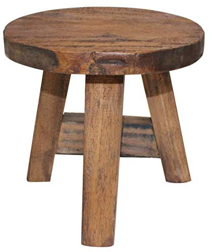 ADWOA Sitzhocker Altholz Holzhocker Rund Repalcement Badhocker Holz Hocker Outdoor
