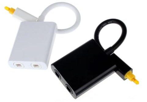 OSALADI Répartiteur Audio Optique Adaptateur Audio Numérique Câble Spdif Avec Sorties Multiples Blanc
