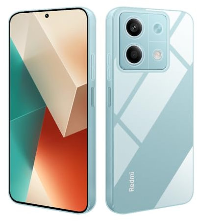 HSP Hülle für Xiaomi Redmi Note 13 5G [Staubabweisend] Handyhülle | Premium TPU Silikon Case Schutzhülle | Kratzfest Stoßfest Fallschutz | Kameraschutz Displayschutz | Exakt Durchsichtig | Transparent