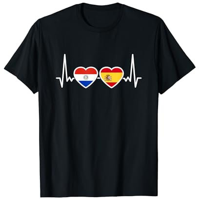 Paraguay España Bandera Latido Español Paraguayo Camiseta