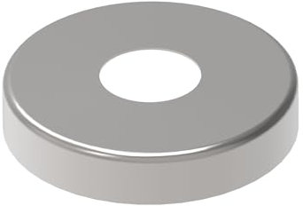 Sellon24® Edelstahl Abdeckrosette für Pfosten Abdeckung für Rohr 42,4 Rosette V2A Blende rund Geländer 125 mm Gelaender Pfostenrohr Schraubenabdeckung Balkon Terrasse