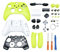 Hzxkqmil Carcasa de Repuesto para Xbox Series X/S Controller - Kit de Carcasa Completa Incluye Funda de Cáscara Marco Central Rieles Laterales Botones ABXY Parachoques LB RB Accesorios (Amarillo)