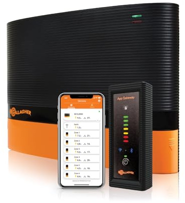 Gallagher Weidezaungerät/Dualgerät MBS1000i Multi Power (12V/230V) - Elektrozaun für Pferde, Rinder, Schafe, Rehe & Hirsche, Schweine, Wildschweine, Wölfe, Ziegen, Füchse - Geeignet für Weidezäune bis