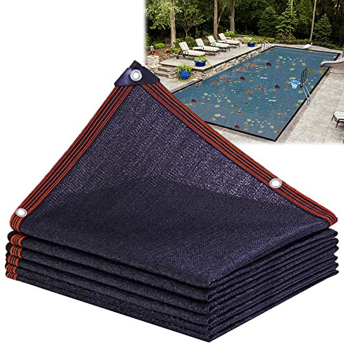 Cubierta de Red para Hojas de Piscina Rectangular, Cubierta para Red de Malla Fina para Piscinas con Cuerda Fija para Bloquear Hojas Caídas y Escombros, Resistencia al Desgarr(Size:5×10m(16.4×32.8ft))