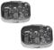 Quadratische Pillendose mit 2 Fächern, kleiner Pillen-Organizer, tragbare Pillendose, Vitamin-Behälter, Reiseutensilien, 5,6 x 4,1 x 1,8 cm – New York Gemälde