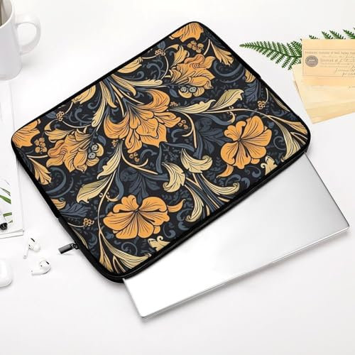Laptop Case Sleeve Briefcase Shockproof Protective Case Old Style Flowers Portable Laptop Bag Cute Computer Cases for Laptops