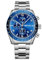 MEGALITH Uhren Herren Chronograph Armbanduhr: Silber Analog Wasserdicht Herrenuhr - Edelstahl Uhr Geschenk fur Männer