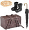 Wichteltür Set, Wichteltür Zubehör Weihnachten SetWichteltür Zubehör Miniatur Koffer Mini Stiefel Regenschirm Strohhut für Urlaub Reise Miniatur, Wichteltür Komplettset DIY Geschenk Wichtel Deko