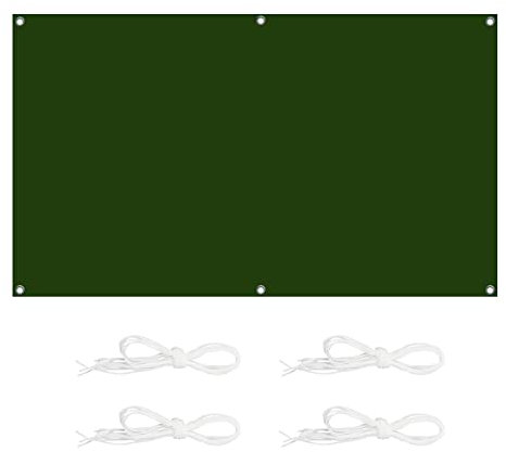 Toldo rectangular grande impermeable de 9 x 9 m, resistente al polvo y al viento, para jardín al aire libre, con kit de fijación para fiestas, patios traseros y actividades en el césped, color verde