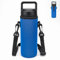 Linkidea Water Bottle Fence Sleeve with Hook Compatible with YETI Rambler Bottle 18oz, Hydro Flask Wide Mouth Bottle 18oz/20oz, Neoprene Waterbottle Sling Strap Bag for Outdoor Sports, Blue