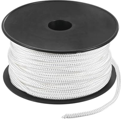 M METERXITY Corde De Lanceur Recoil 6mm 30m Corde De Tirage Nylon Corde De Lanceur Pour Mower/Chainsaw/Trimmer/Brush Cutter [White]