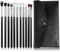 11 Stück Schwarz Lidschatten Pinselset, Augen Make Up Pinsel Sets mit Tasche, Augen Make-up Pinsel Rauchig Lidschatten-Kontur-Kit für Lidschatten, Augenbraue, Eyeliner, Blending