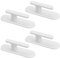 AUTUUCKEE 4 Pcs Blind Cord Hook, Blind Cord Safety Device, Strong Adhesive White Blind Cord Cleats, Resistant Pull Cord Winders for Home Office Window Blinds Curtains(White)
