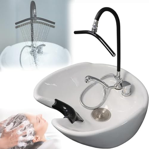 hocvseo Support De Circulation d'eau Head Spa, Douche Cascade Pliante De Massage De La Tête De Lavage des Cheveux, Accessoires De Lit De Shampooing De Douche, pour Salon De Beauté, Maison