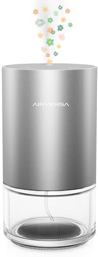Airversa Ätherisches Öl Diffusor,Aroma Diffuser ohne Wasser, Große Räume, Auto, Büro – Mit Batteriebetrieb, 100ml Tankvolumen, kompakt (AN2 Grigio Spaziale)