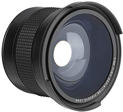 ZDETGU 58MM Fisheye Lens, Metal Material Wide Angle Adapter with 0.35X Power for SLR DSLR Camera, Compatible with 58MM Lenses Only, Includes Front Cover, Back Cover