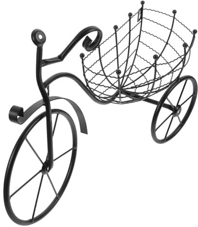 VICASKY Grey Flower Hanging Basket Bike Planter Ironwork Wall Decor Wall-mounted Vertical Gardening