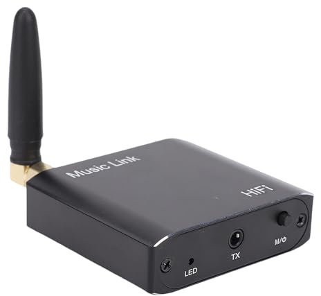 Tonysa Bluetooth 5.3 Adaptador de Audio 2 en 1, Transmisor y Receptor de Música Inalámbrica, para Estéreo en el Hogar, TV, PC, Altavoces, Amplificador, AUX de 3.5 Mm, Baja Latencia,