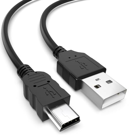 Câble mini USB de 1 m compatible avec chargeur de manette TI 84 Plus CE | Mini USB vers USB 2.0 480 Mbps Câble de chargement de transfert de données pour Camrea, GoPro, Dash Cam, disque dur, GPS