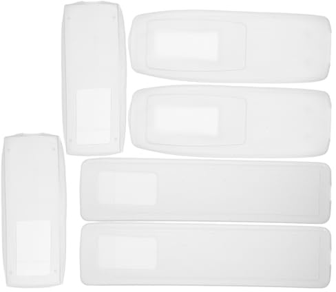 MOLUCKFU 6 piezas de silicona transparente para mando a distancia, resistente a los arañazos, elástico, apto para TV y aire acondicionado, funda protectora transparente con indicador de botones