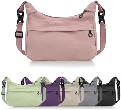 viiotu Umhängetasche Damen Crossbody Bag, Nylon Crossbody Tasche Damen Verstellbarer Schultergurt, Schultertasche für Alltag, Reisen und Arbeit