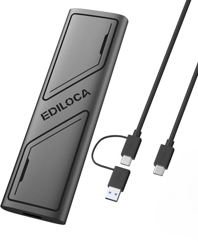 Ediloca EP1000 1TB Portable External SSD, External Solid State Drives Up to 1000MB/s Read, Storage Expansion, Compatible with USB-C Smartphones, PC, Mac, Tablets, Sleek & Sturdy Design