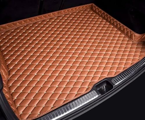 YUUSA Auto Leder Kofferraummatte für Audi Q5 FY Sportback (2021–2025 2026), Wasserdicht Kofferraumwanne Schutzmatte Antirutsch Kofferraum Schutz Interieur Zubehör,E/Brown