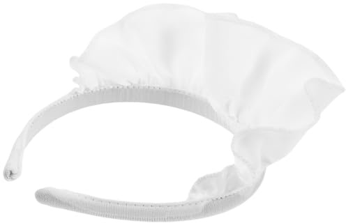 TEHAUX Weißes Lolita Dienstmädchen Stirnband Haarreif Weicher Kopfschmuck für Frauen Bequemes Cosplay Accessoire für Anime Mottopartys und Frisuren