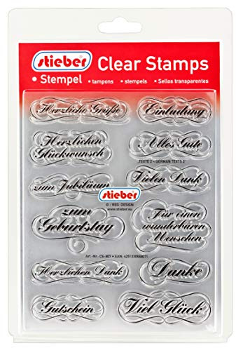 Clear Stamps Transparente Stempel Sets (Bitte gewünschtes Motiv/Thema unten auswählen!) (TEXTE 2 - German Texts 2)