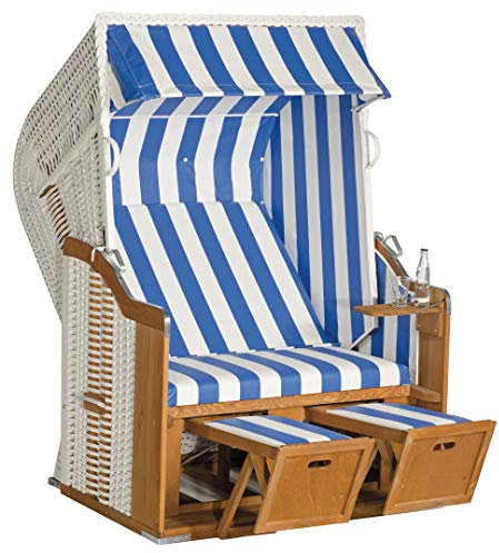 Sunny Smart Strandkorb Rustikal 250 Basic 200, BxTxH: 125x90x160 cm, Weiß