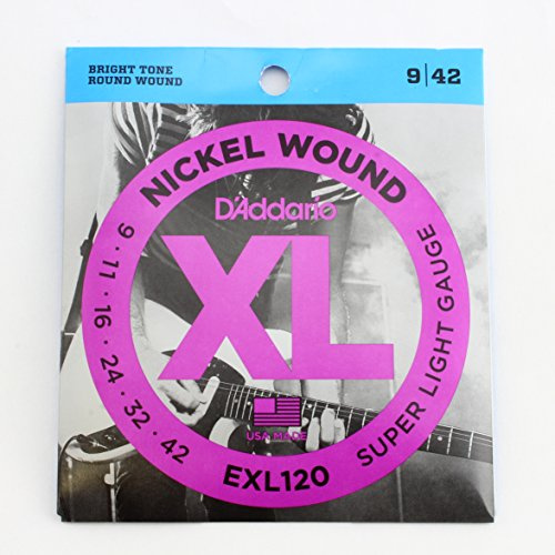 D'Addario EXL120 Super Light Gauge Electric Guitar Strings 9-42