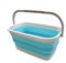 SAMMART Cesta rectangular plegable de 11,6 L (azul brillante, 1)
