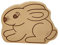 DEKOFANT Frühstücksbrettchen Kinder Holz Brett Motiv Hase Frühstücksbrett Kinder ca 21x16x1cm