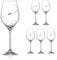 DIAMANTE Swarovski White Wine Glasses - 'Silhouette' Hand Cut Design Embellished with Swarovski Crystals - Set of 6