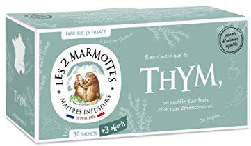 LES 2 MARMOTTES Infuso di timo, 30 buste, 40 g