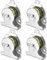 IWILCS 4 Pcs Stehblock Umlenkrolle, Single Swivel Pulley Block, Umlenkrollen mit Kugellager für Seile Stahlseil Fitness Gym Übungszubehör Tragkraft 190KG