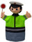 Handpuppe Märchenfigur Polizist 27 cm, Ideal für Puppentheatre und Rollenspiele, für Kinder Baby Jungen Mädchen