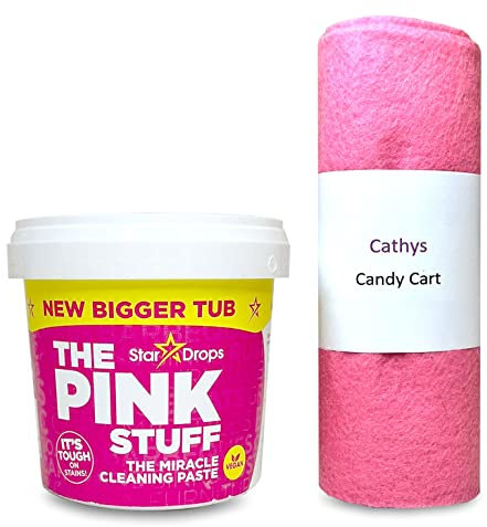 Cathys Candy Cart The Pink Stuff - Pasta de limpieza multiusos resistente para el hogar (tina más grande) 850 g (paquete de 1)